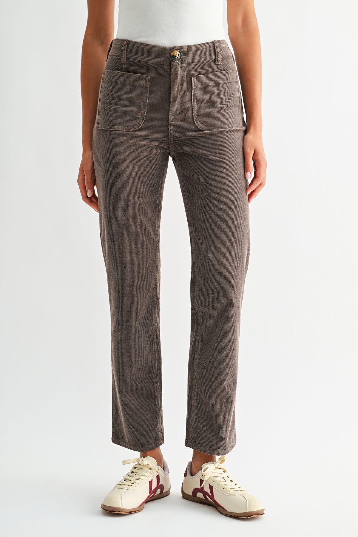Mushroom Soho Straight Leg Corduroy Pant