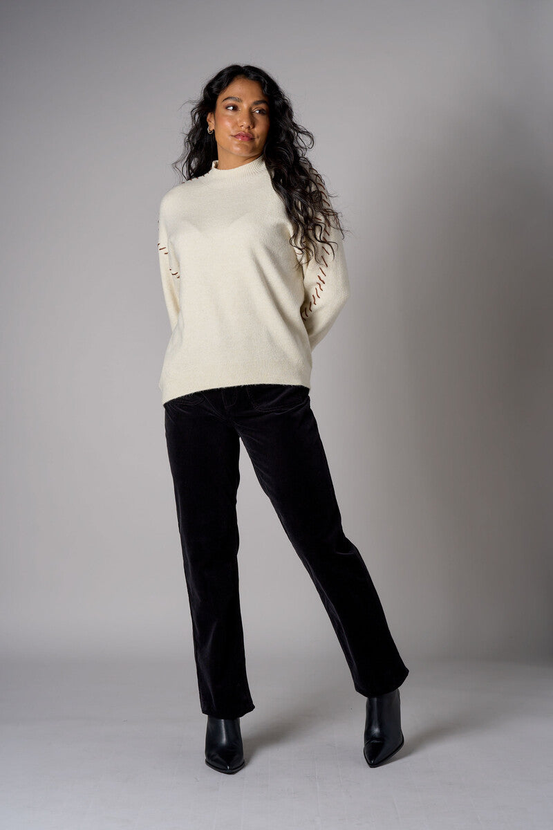 Black Soho Straight Leg Corduroy Pant