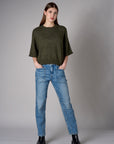 Patch Pocket Tapered Jean in Indigo