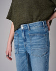 Patch Pocket Tapered Jean in Indigo