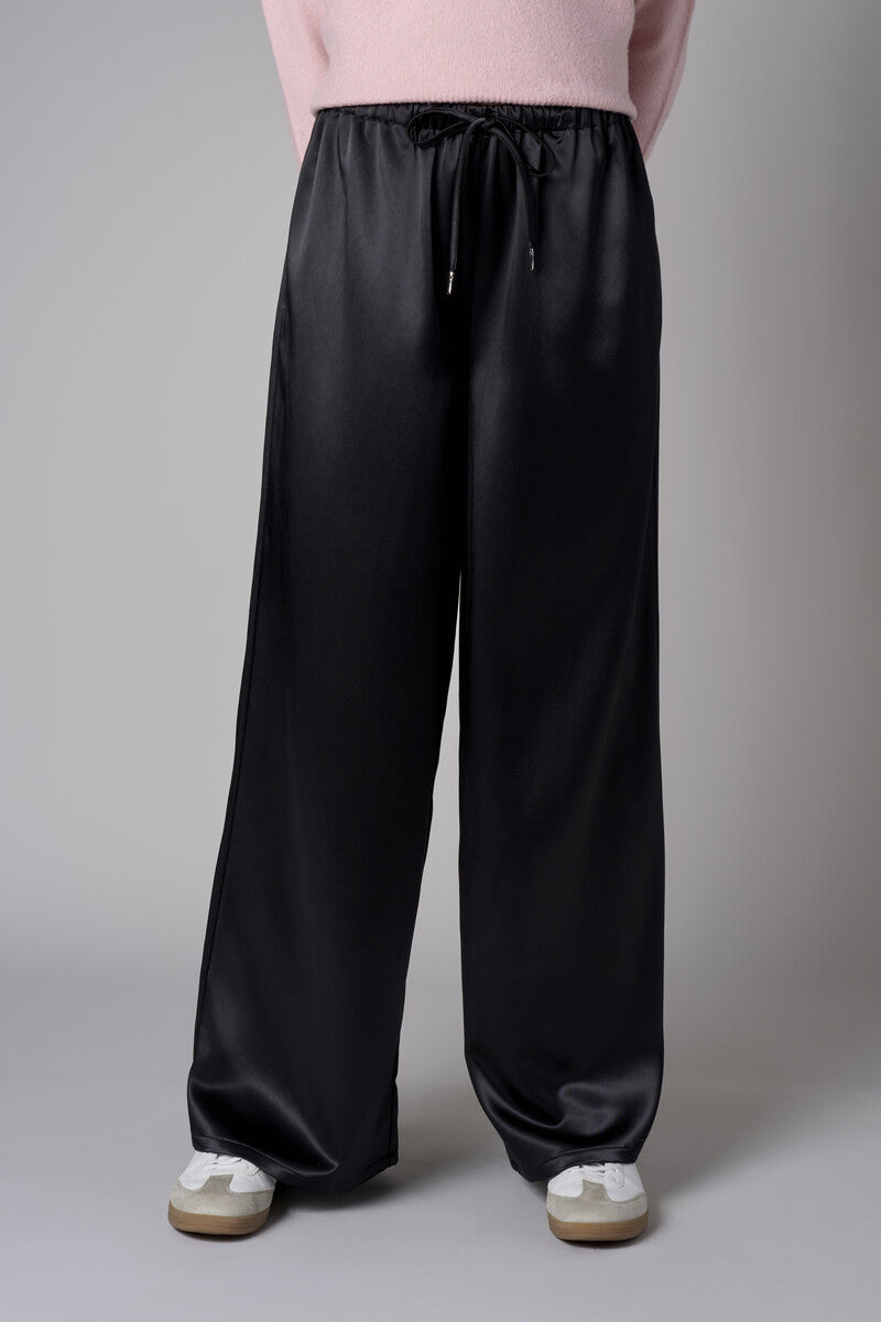 Black Pull On Wide Leg Pant