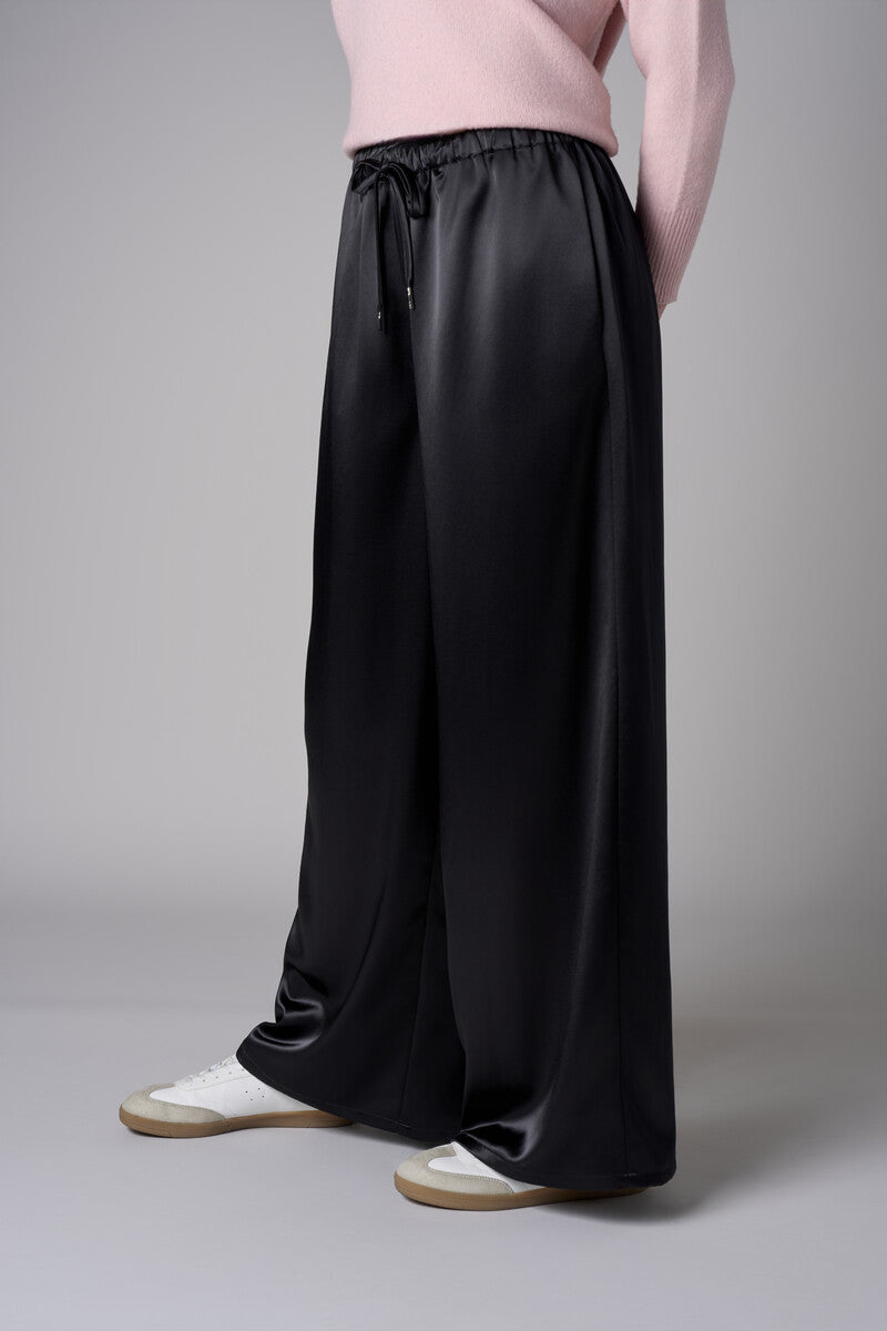 Black Pull On Wide Leg Pant