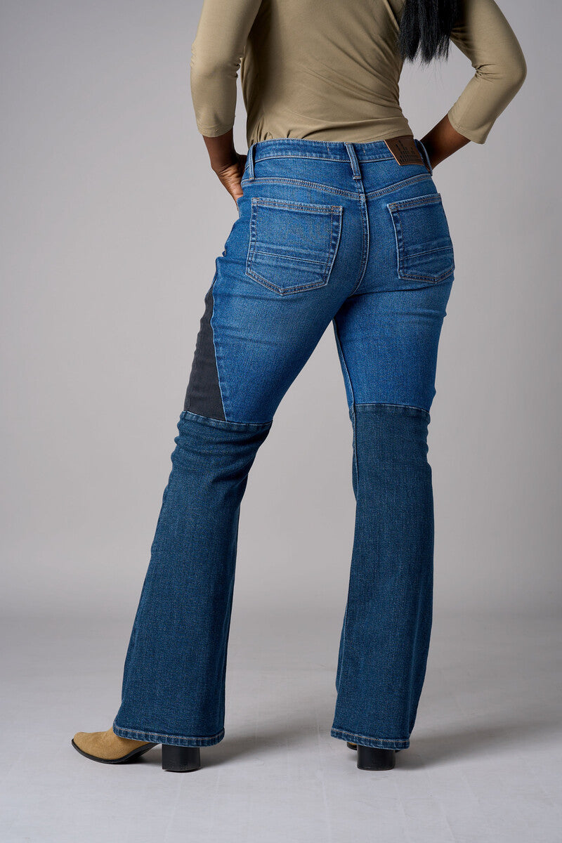 Mixed-wash 5 pocket vintage whisker washed jeans