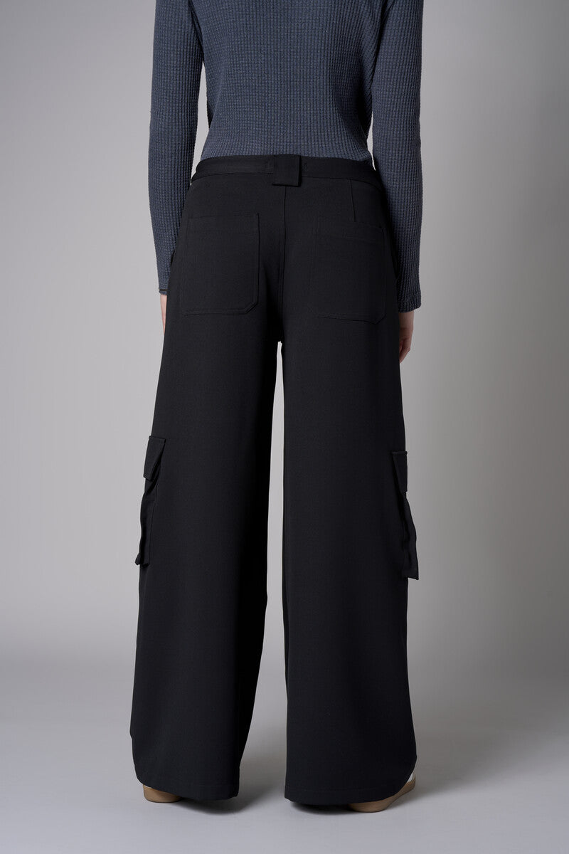 Love your look in the exclusive &#39;Black&#39; Wide Leg Cargo Pant.