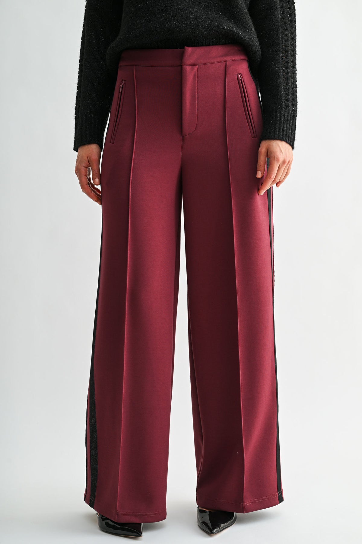 Burgundy Trouser Track Pant