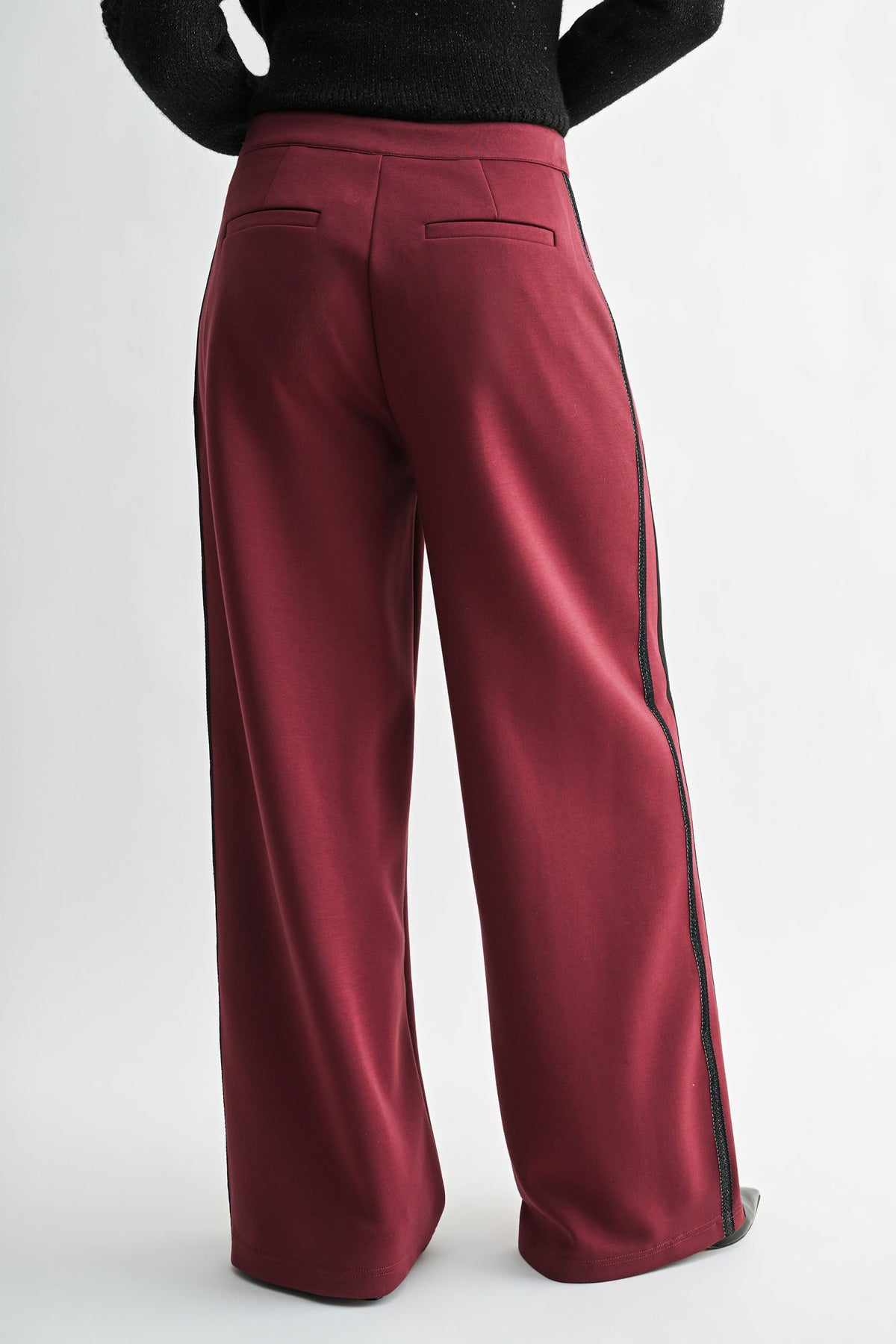 Burgundy Trouser Track Pant