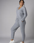 The 'Gray' Cable Knit Jogger: designed for versatile appeal.