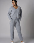 The 'Gray' Cable Knit Jogger: designed for versatile appeal.