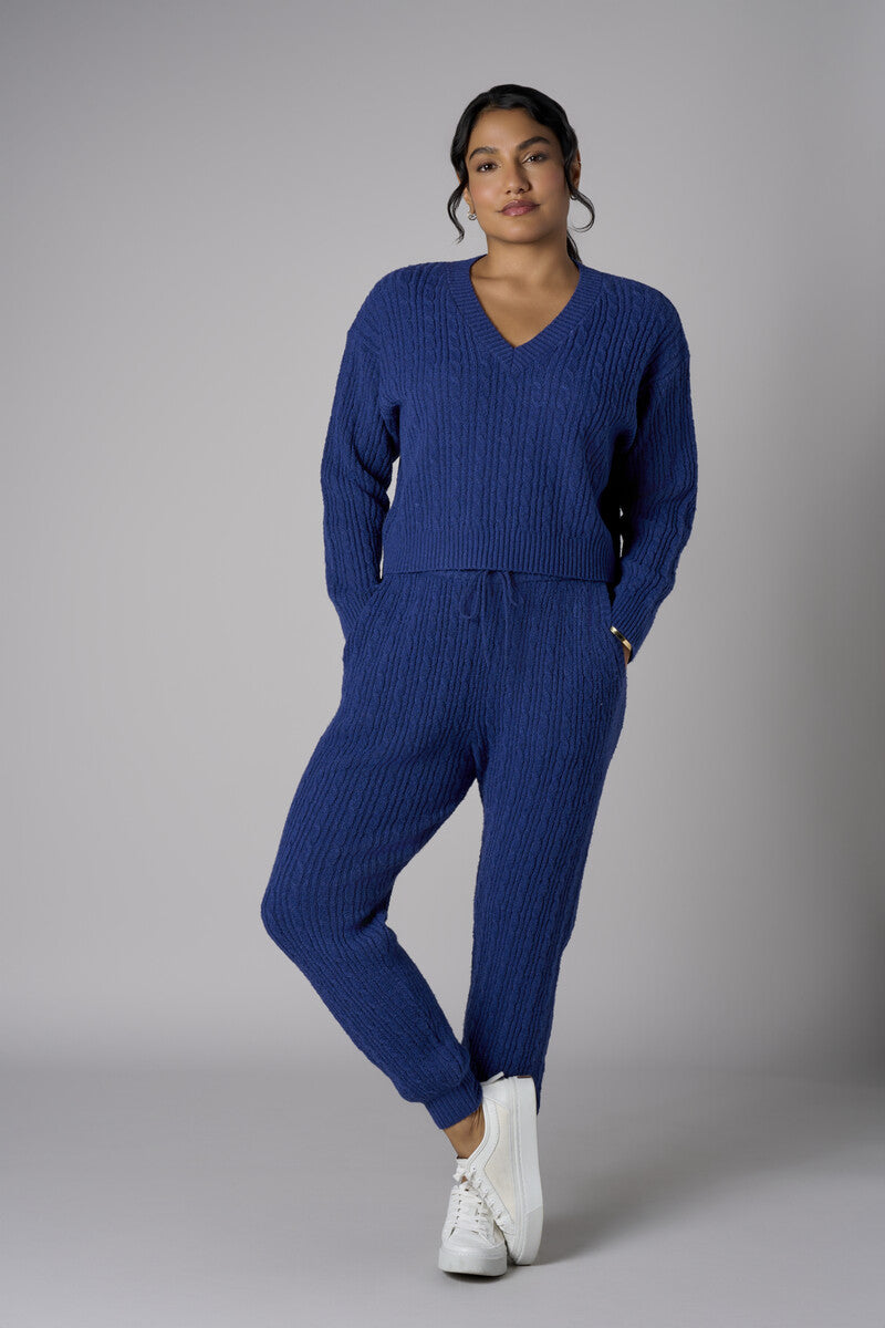 Create your signature style with our 'Twilight' Cable Knit Jogger.