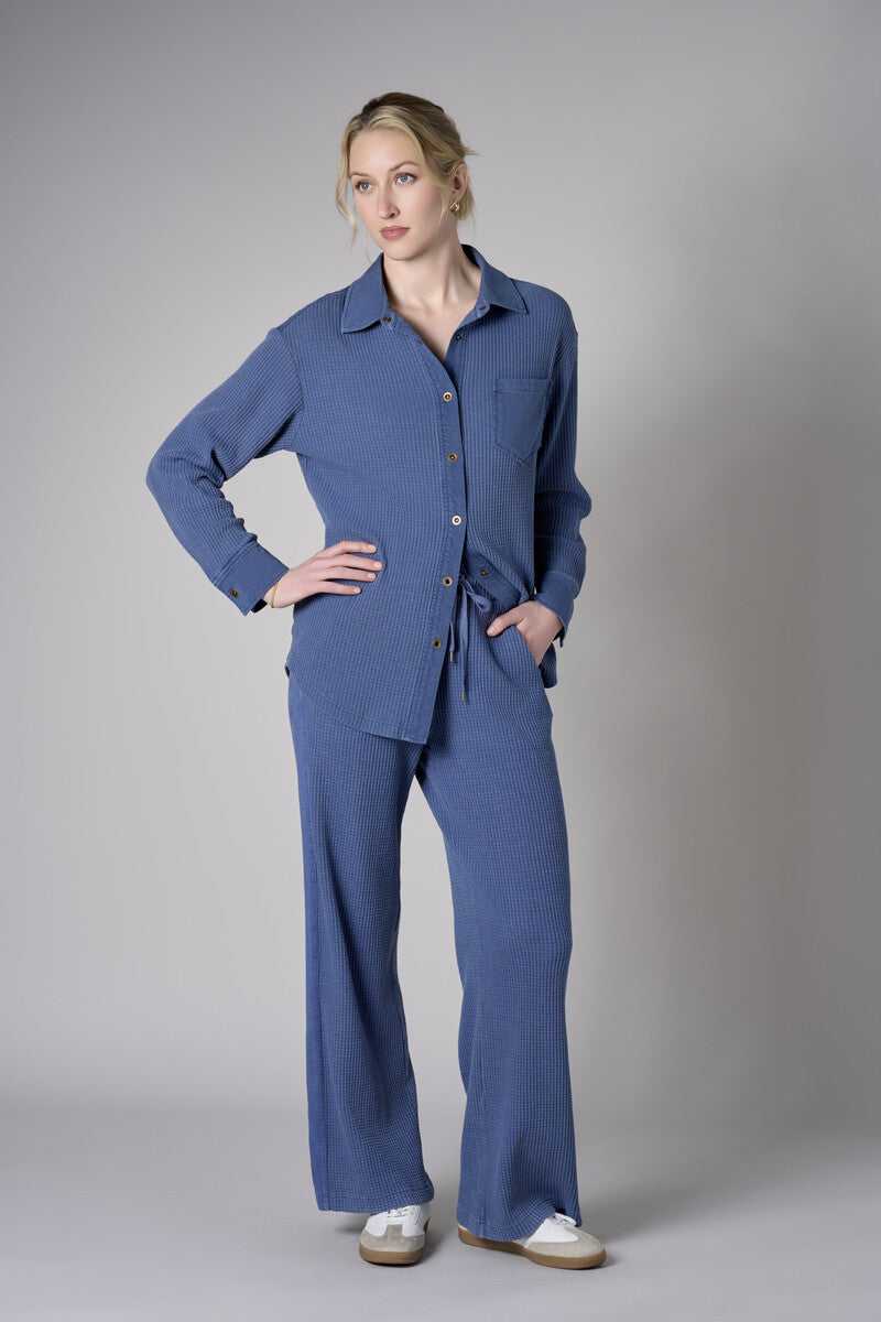 Discover the allure of &#39;Blue&#39; in our top-selling Side Stripe Lounge Pant.
