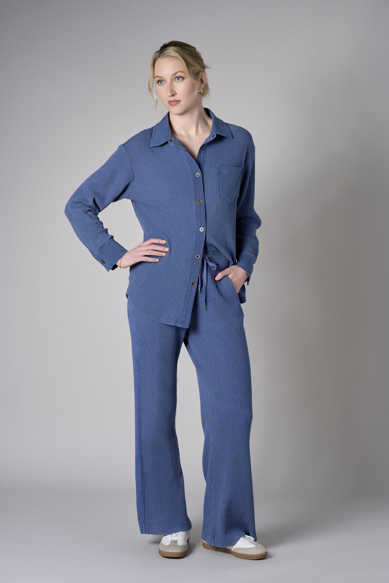 Discover the allure of &#39;Blue&#39; in our top-selling Side Stripe Lounge Pant.