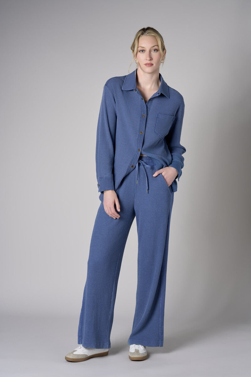 Discover the allure of &#39;Blue&#39; in our top-selling Side Stripe Lounge Pant.