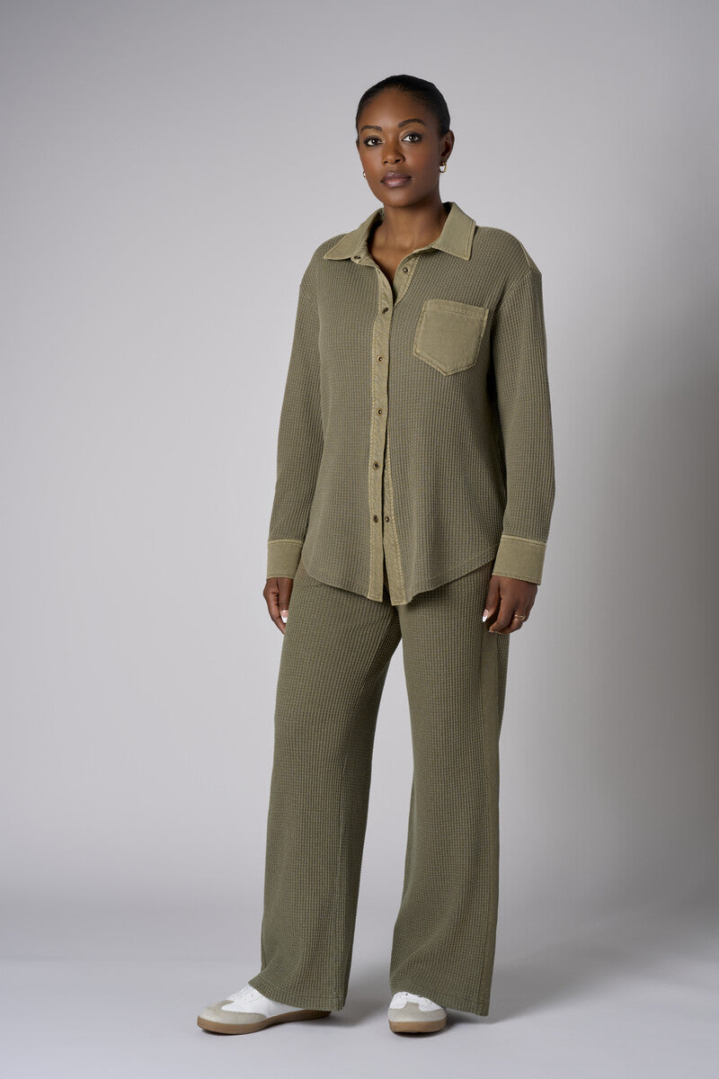 Let your outfit shine with this vibrant &#39;Light Olive&#39; Side Stripe Lounge Pant.