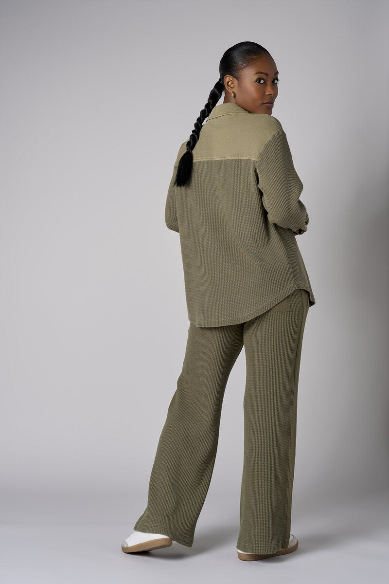 Let your outfit shine with this vibrant &#39;Light Olive&#39; Side Stripe Lounge Pant.