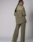 Let your outfit shine with this vibrant 'Light Olive' Side Stripe Lounge Pant.