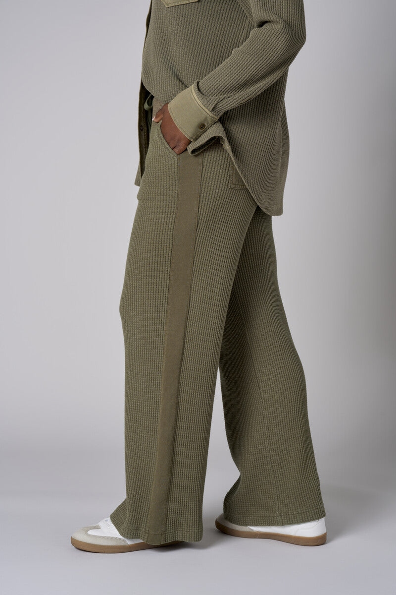 Let your outfit shine with this vibrant &#39;Light Olive&#39; Side Stripe Lounge Pant.