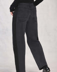 Black Crescent Leg Jean