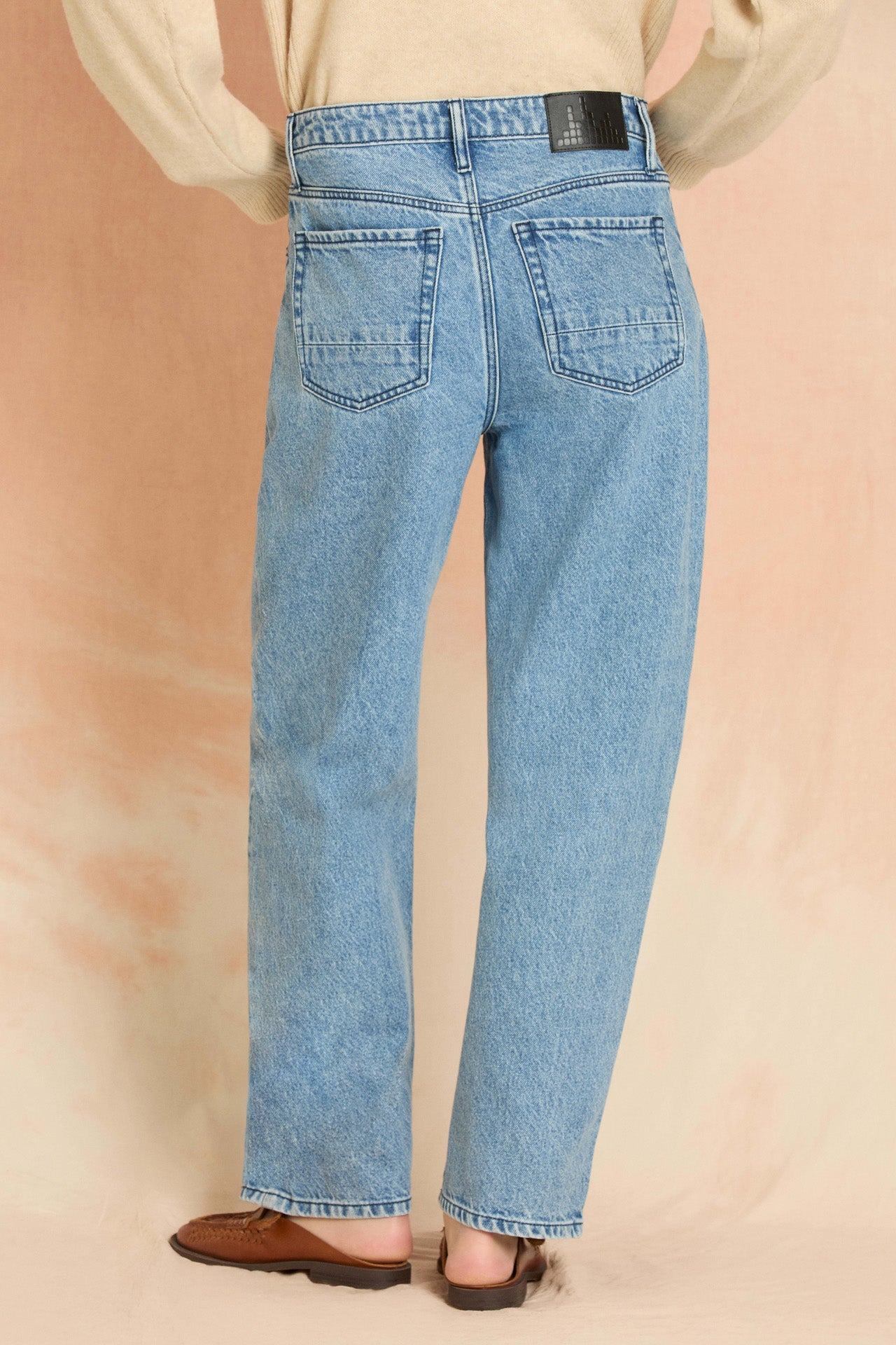 Indigo Crescent Leg Jean