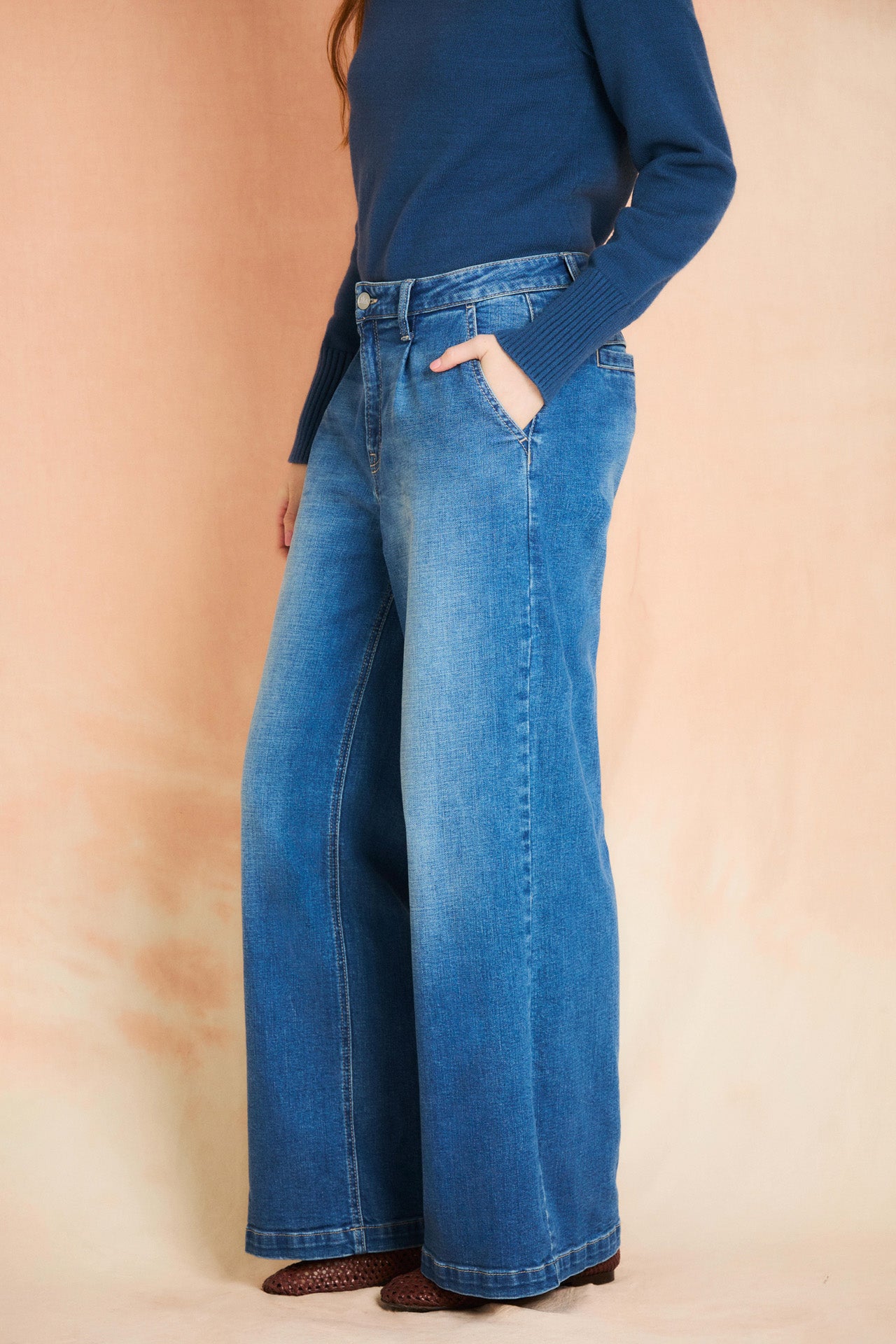 Indigo Wide Leg Trouser Jean