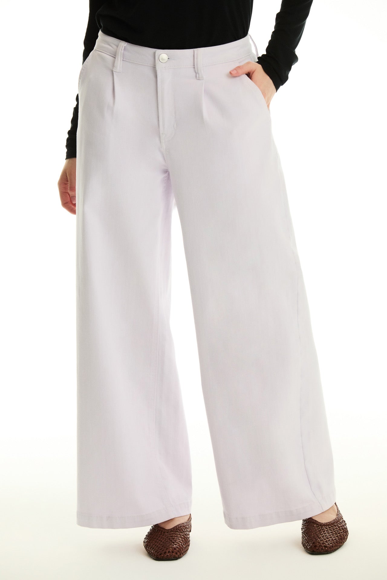 Lilac Wide Leg Trouser Jean- Twill
