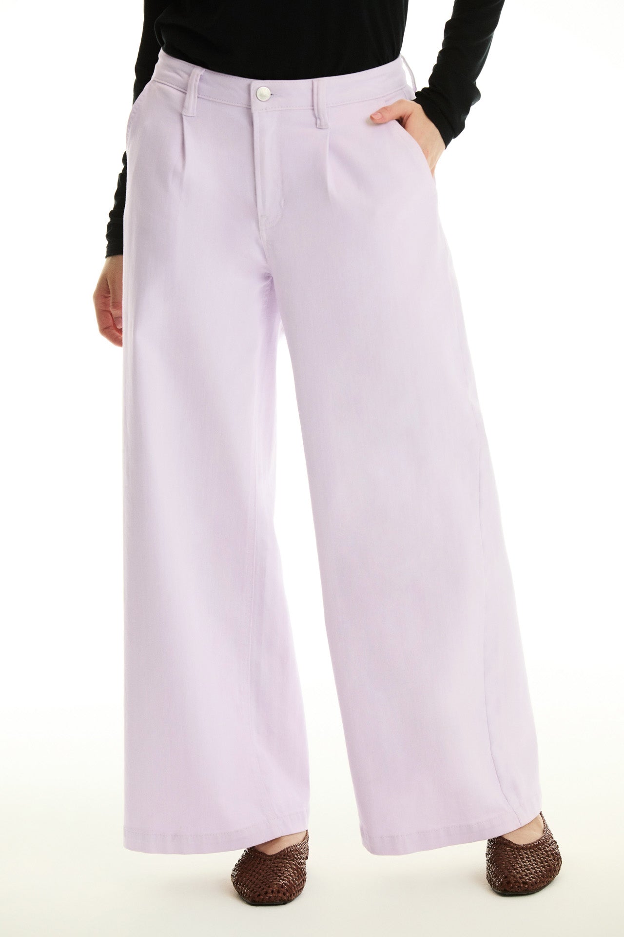 Lilac Wide Leg Trouser Jean- Twill