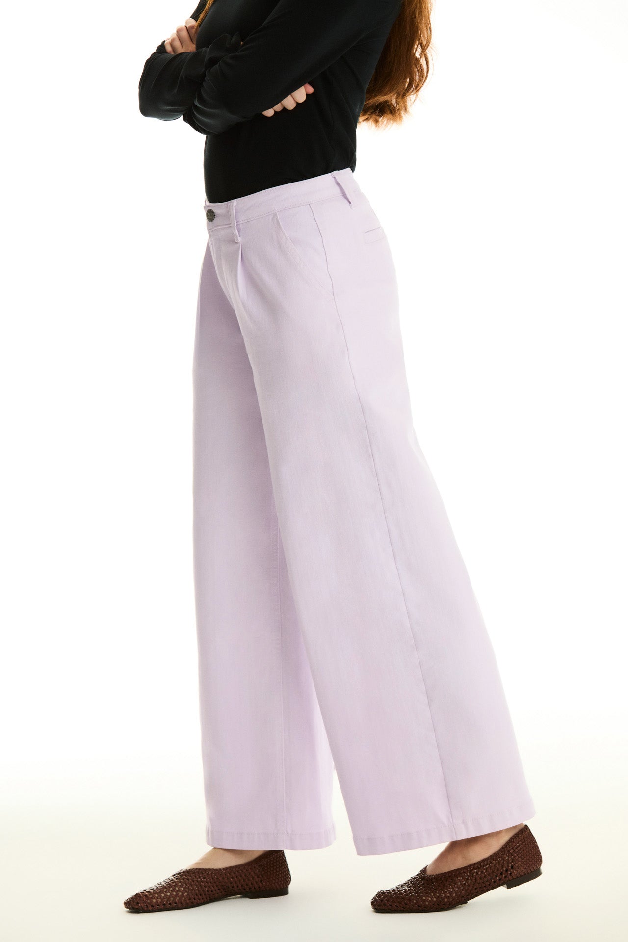 Lilac Wide Leg Trouser Jean- Twill