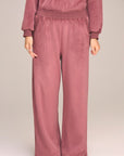 Dusty Rose Knit Cord Lounge Pant
