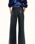 Black Pintuck Wide Leg Pant