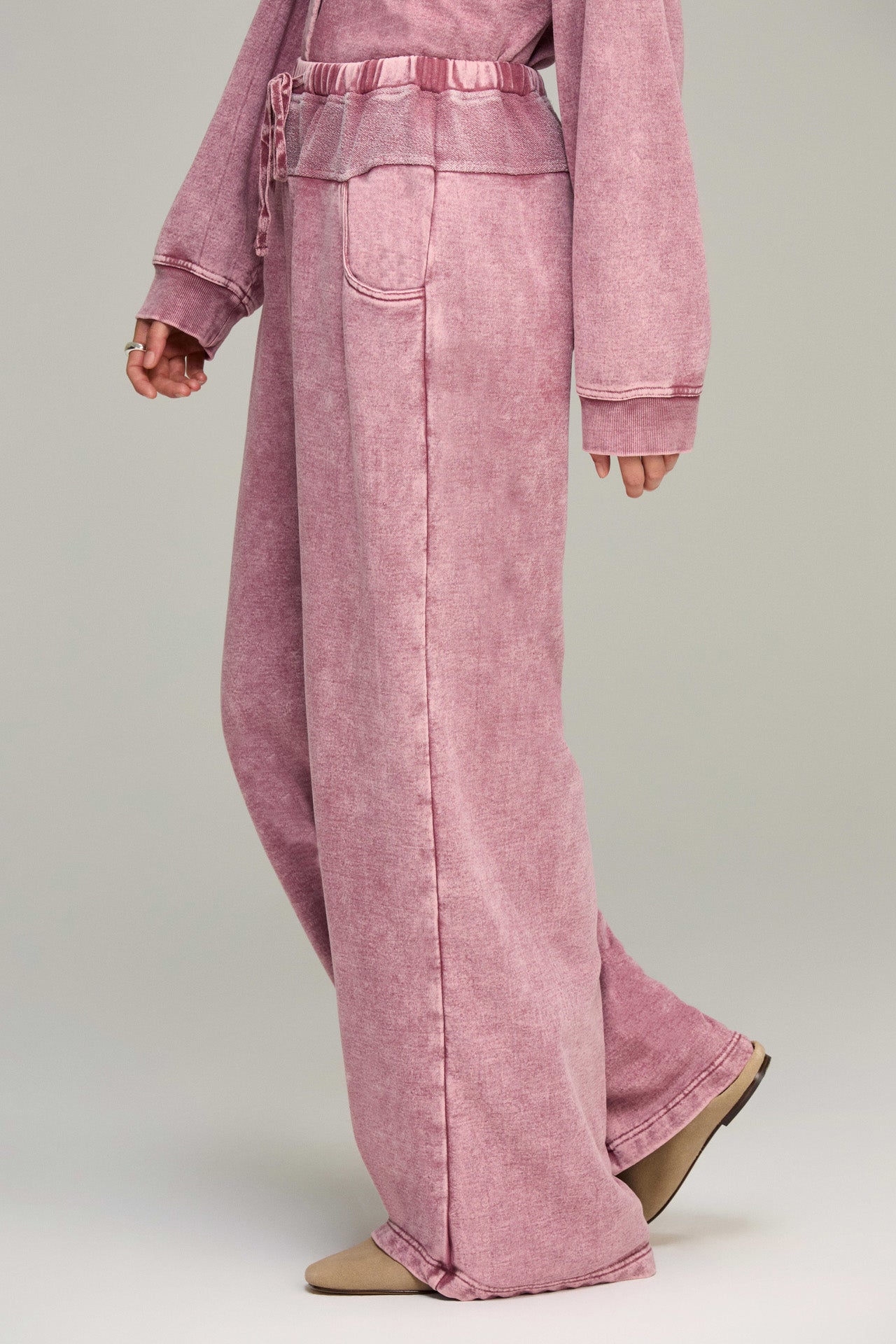 Dusty Rose Dropped Waist Lounge Pant