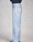 Indigo Knit Denim Straight Leg