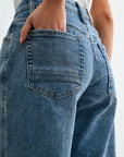 Medium Indigo Denim Relaxed Leg Jean