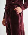 Burgundy Petite Barrel Leg Sweatpant