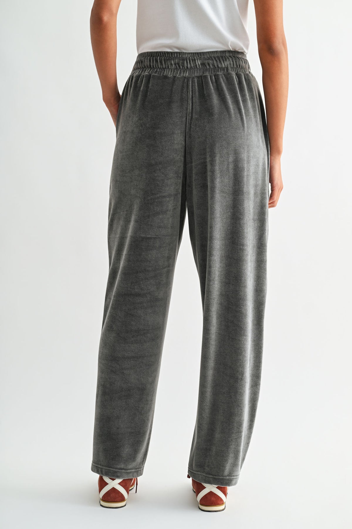Charcoal Plus-Size Trouser Track Pant