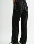Black Patch Pocket Relaxed Leg Pant