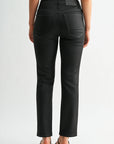 Black Tapered Leg Jean w/ Metallic Stripe