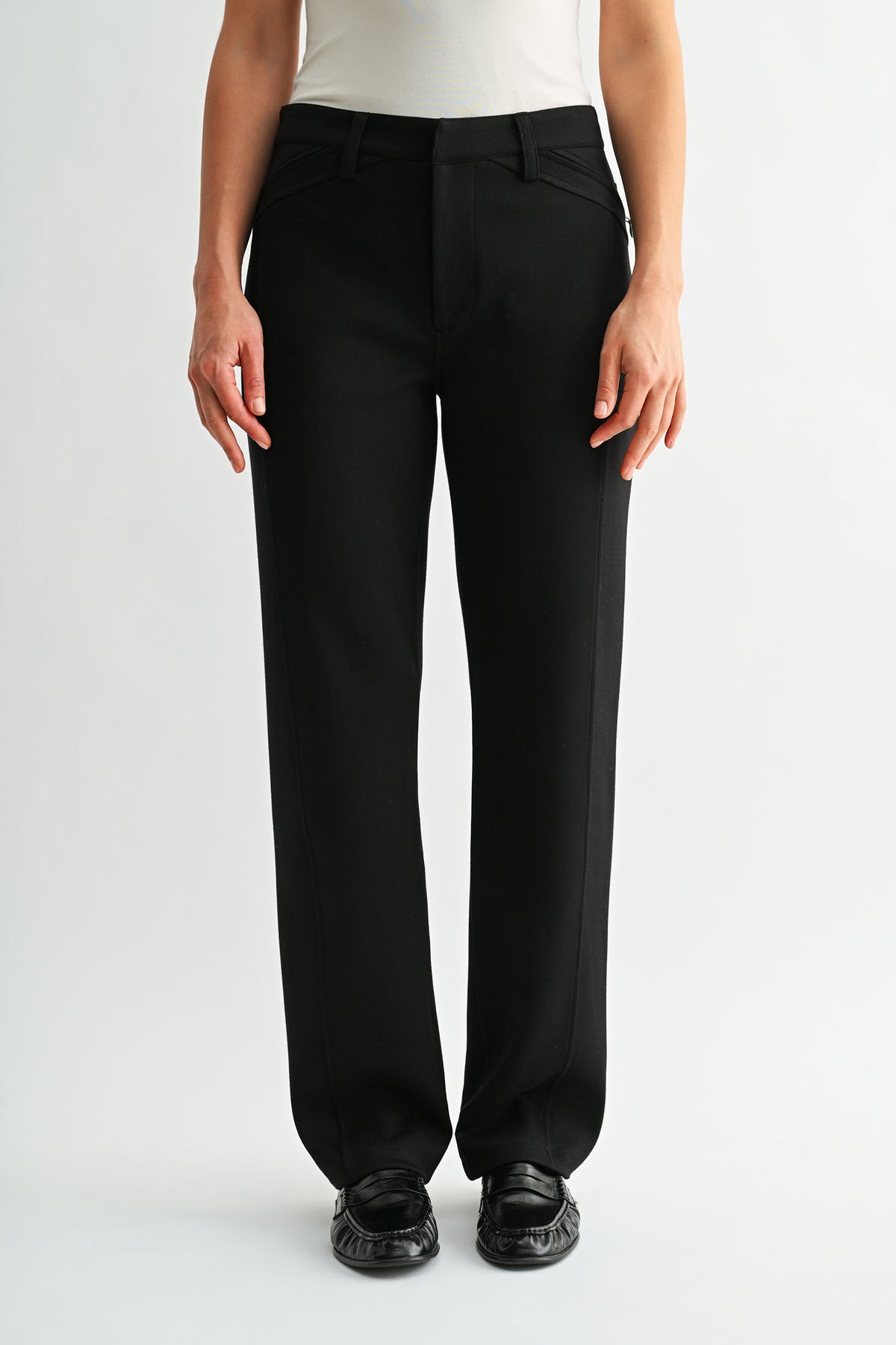 Black Straight Leg Comfort Trouser