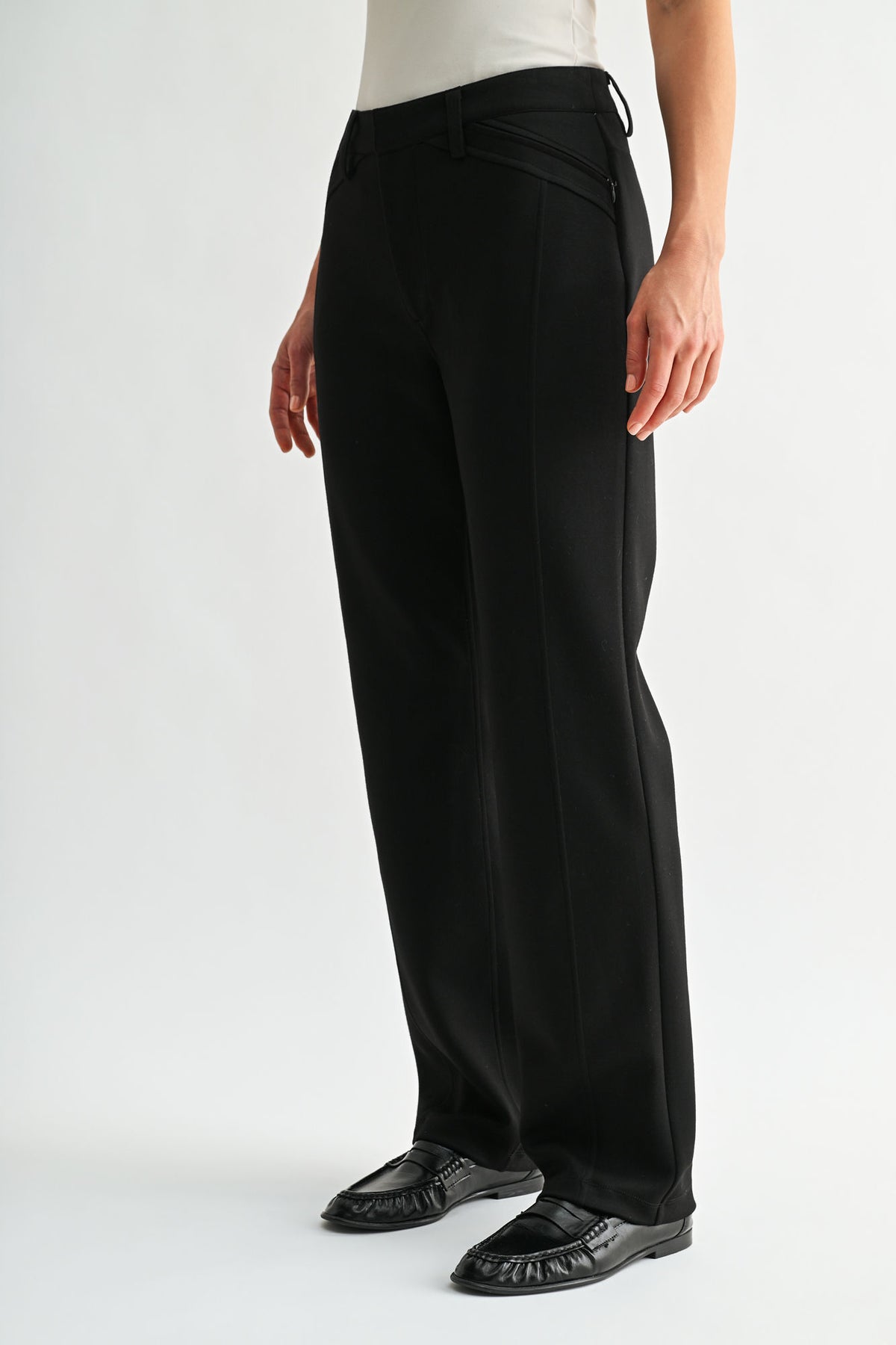 Black Straight Leg Comfort Trouser