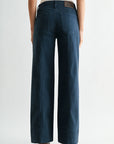Navybean Seamed Wide Leg Pant