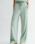 Soft Sage Plus-Size Lace Mixed Lounge Pant