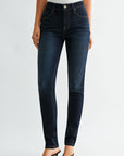 Dark Whisker Wash  5 Pocket Skinny Jean