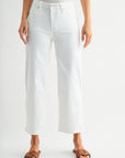 Ivory Dover Cropped Straight Leg Jeans