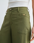 Olive Relaxed Patch Pocket Pant