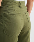 Olive Relaxed Patch Pocket Pant