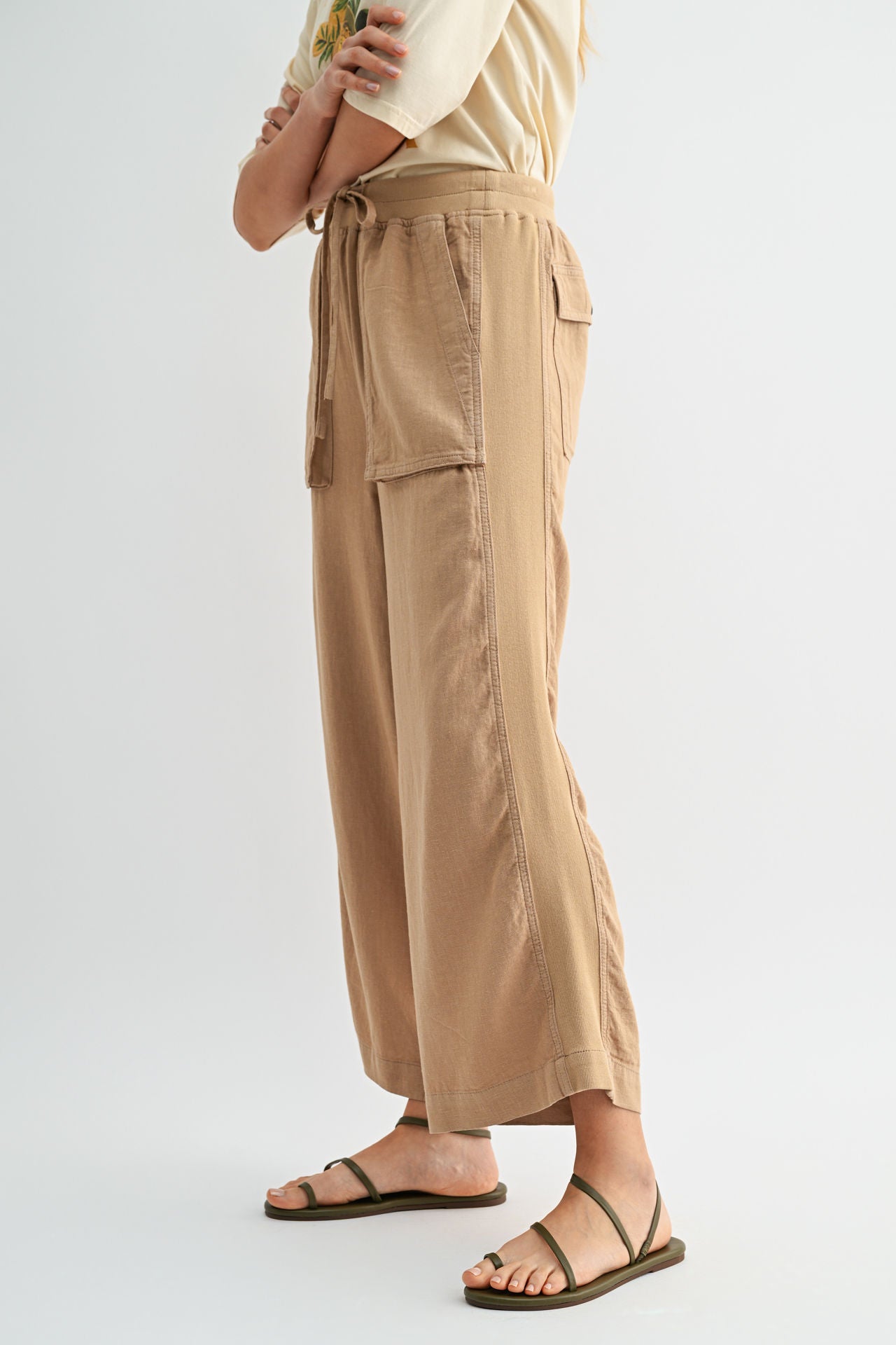 Burlap Relaxed Patch Pocket Crop