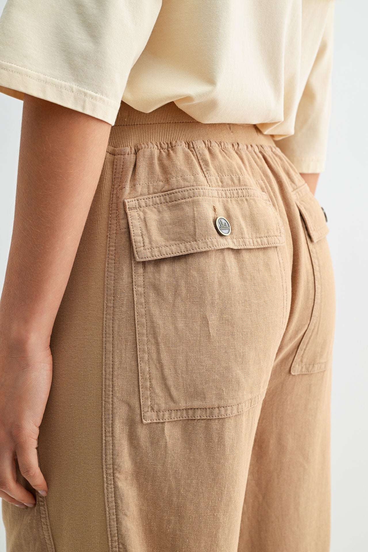 Burlap Relaxed Patch Pocket Crop
