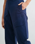 Navy Poplin Cargo Barrel