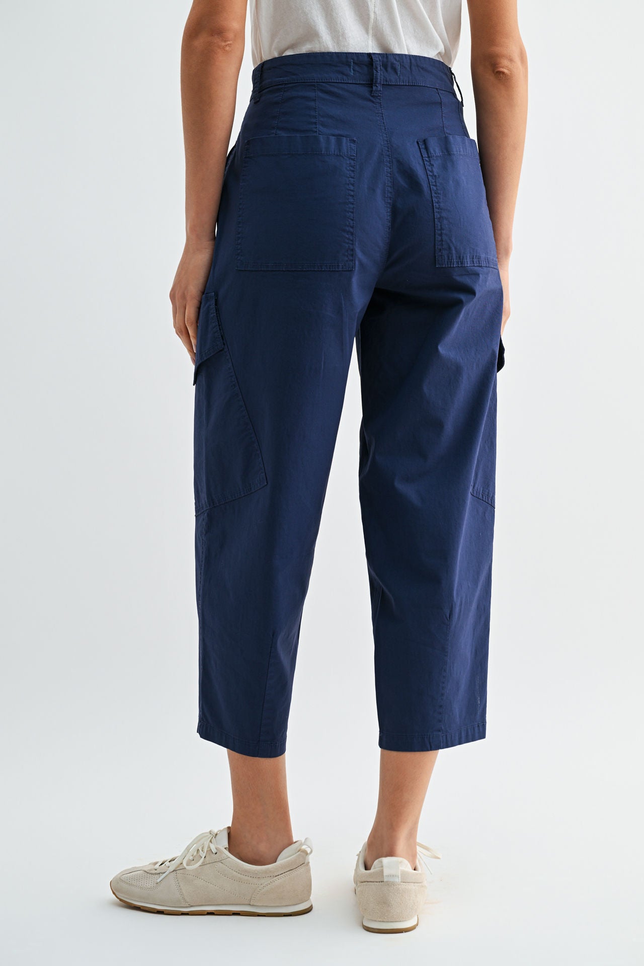 Navy Poplin Cargo Barrel