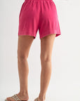 Bright Rose Crochet Detail Short
