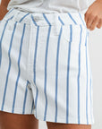 White Striped Short