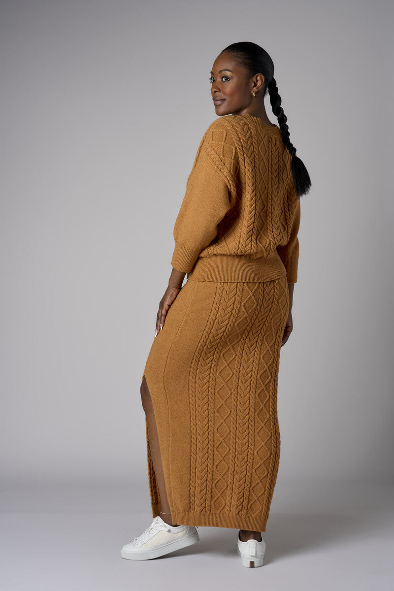Ochre Maxi Sweater Skirt